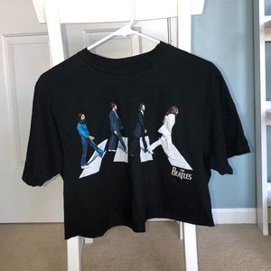 Unisex Beatles Cropped Shirt